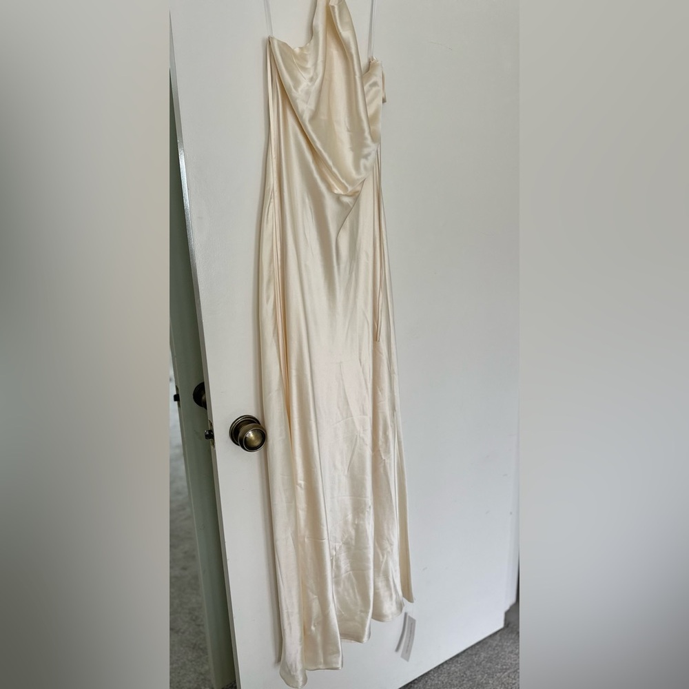 Reformation Jeany Silk Dress in Fiore di Latte - Picture 6 of 7